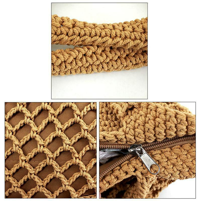 Handbag Women Fashion Woven Straw Bag Summer Large Beach Tote Bag Travel Sh D5J6