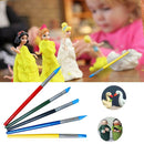 5pcs Wood Handle Silicone Clay Shaper Pen Sculpting Modelling Pottery Tool