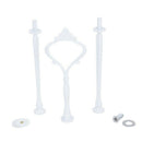 3-Tier Crown-Pattern Stand Fitting for Cupcake/Fruit/Dessert Plate (White)
