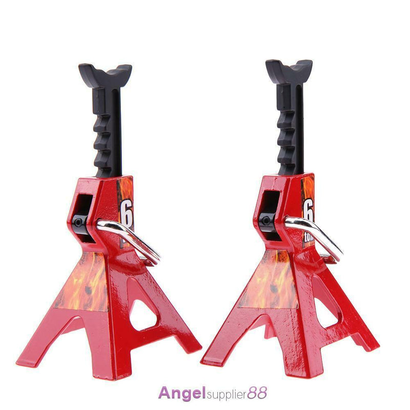 2pcs 6 TON Metal Scale Jack Stands for Axial SCX10 TAMIYA CC01 RC Trucks