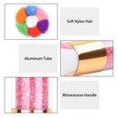 2Pcs Nail Art Dust Brush Remover Cleaner for Acrylic & UV Gel Nails with Sh