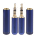 2x 3.5mm 4 Pole Male + Female Repair Headphone Jack Plug Metal Soldering