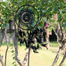 Black Lace Handmade Dream Catcher Feather Bead Wall Window Hanging Ornament Gift
