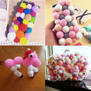 100X DIY Pom Pom 1cm Round Wool Felt Balls Hand Beads Nursery Christmas Craft J8