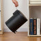 5L Round Metal Step Trash Can Bathroom Silent Wastebasket Garbage Bin Black
