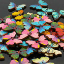 50pcs/set Wood Butterfly Handmade 2 Holes Wood Buttons Sewing Scrapbooking DIY