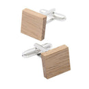 1Pair Wooden Brass Square Cufflinks Party/Casual/Fashion Gift Mens Accessory