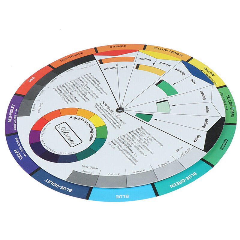 Professional Tattoo Nail Pigment 12Color Three-tier Wheel Paper Card SuppJ Kw