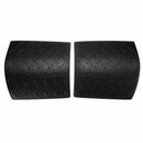 2007-2017 Jeep Wrangler 2 Black Caps Bullet-Proof Hood Diamond Plate Trim  CZJ