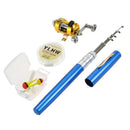 Fishing Rod Reel Combo Set, Mini Telescopic Portable Pocket Pen Fishing Rod Z1G9