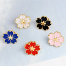 5PCS Enamel Flower Brooch Pin Shirt Collar Pin Corsage Badge Jewelry Gift ES