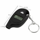 Black Car Auto LCD Digital Tyre Tire Pressure Gauge Meter Keychain Bla LEE