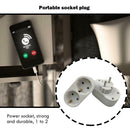 Portable AC 250V 16A 3500W EU Plug 1 to 2 Socket Adapter Converter Outlet