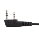 2x 2 Pin G-Shape Headset Inline PTT Mic Earphone Earpiece for Two Way Radio
