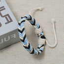 DIY Handmade Weave Rope Bracelet Colorful Ethnic Bangles Jewelry (Style 3)