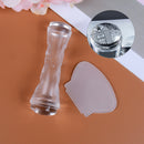 Dual end nail art stamper double head soft professional nail stamp clear silic Z