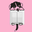 5x DIY Funny Cute Dog Switch Stickers Wall Stickers Home Bedroom Decoration