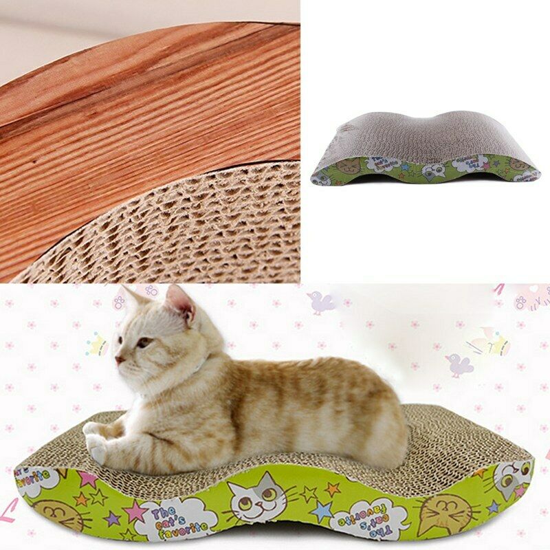43x21cm Cat Scratcher Corrugated Scratching Board Pad Kitten Claws Care Int