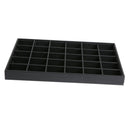 30 Grides Jewelry Organizer Display Case PU Velvet Tray Necklace Rings
