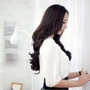 Dark Brown Width 25cm Lady Long Curl Wavy Clip-on Sexy Stylish Hair Extensi