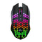 X801 8 Keys Wireless 1600DPI Adjustable Honeycomb Gaming Mouse (Black)