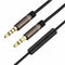 3.5mm Jack Audio Cable 1.2m Stereo Aux Plug Cables With Microphone Handsfre L4Q4