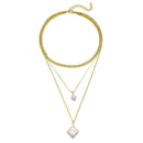 Multi-layer 3 layers Choker Necklace Collar Statement NecklacesGift Pendant M5H8