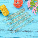 4pcs Transparent Plastic Handle Crochet Hooks Sweater Knitting Needles Set