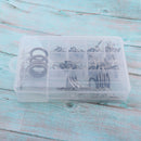 75pcs Fishing Rod Pole Guides Tip Rings Repair Kit Mixed 8 Sizes