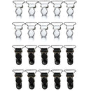 20/set White Black Women Garter Belt Straps High Stockings Suspenders Grips