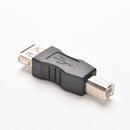Black USB Type A Female to USB Type B Male USB Plug Printer Adapter Converter