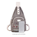 Canvas Chest Bag Unisex Casual Bag Personality Ethnic Style Retro Shoulder