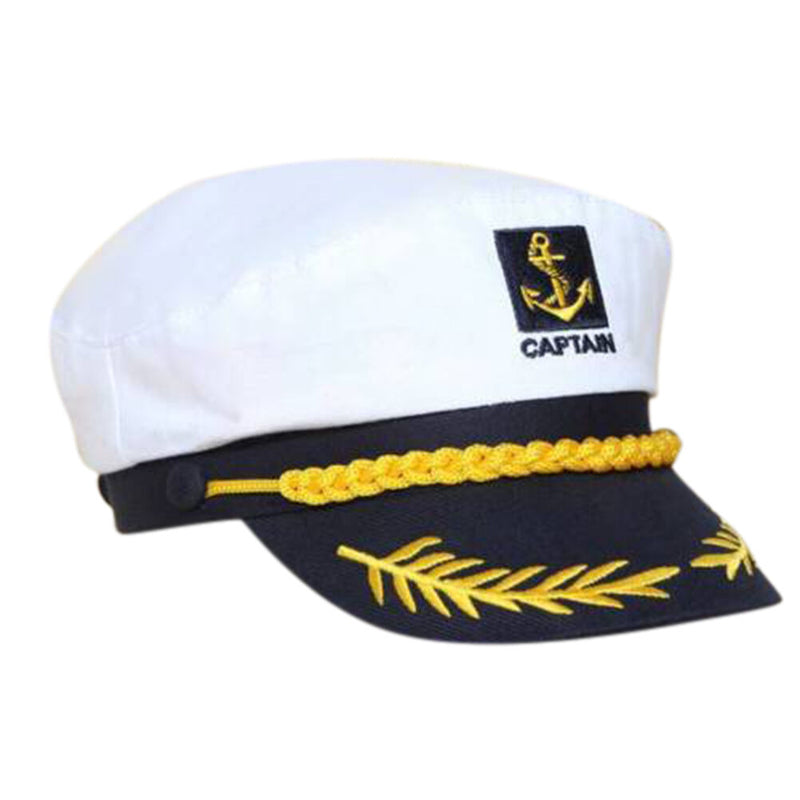 Skipper Ship Sailor Navy Yacht Military Captain Nautical Hat Cap Costume LJ