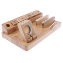 Bamboo Charging Station Docking Stations Organizer Stand For Multiple Device