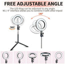 Selfie  Light W/ Tripod Stand And Phone Holder For Live Stream Makeup Studio