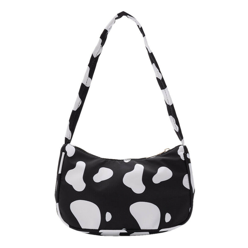 Cow Milk Printed Women Handbag Tote Female Casual Underarm Shoulder Bag (3)