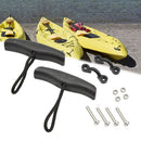 2pcs Universal Kayak Pull Handle with Cord Heavy Duty Canoe Boat Carry T-Handle