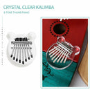 Crystal Clear 8 Keys Kalimba Musical Instrument Acrylic Thumb Piano (Bear)