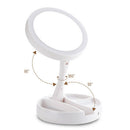 Magnifying Makeup Mirror Beauty Stand Double Side With LED Light Cosmetic EBA lj