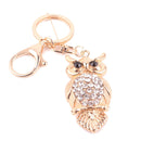 Cute Owl Tassel Key Ring Car Bag Mini Charm Keychain Crystal Animal Women Gi Bj
