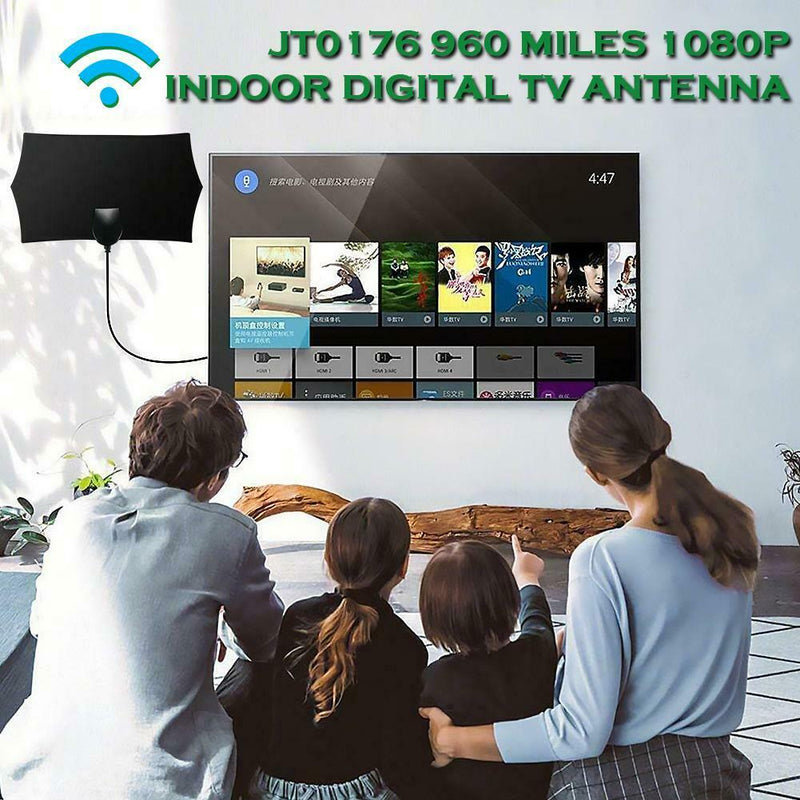 Jt0176 960 Miles 1080p 4K HDTV TV Antenna Indoor Signal Receiver Amplifier SN9F