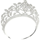 European Bride Crown Headdress Leaf Crystal Rhinestone Crown Wedding Access