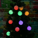 10 LED 2.5m Rattan Ball String Fairy Light Battery Xmas Decor(Colorful)