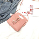 Simple Casual Tassels Hasp Small Handbags Women Girls PU Leather Shoulder M