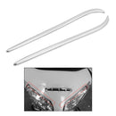 1 Pair Chrome Front Headlight Eyebrows Decor Trim For  Jinyi Gl1800