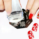 Silicone Stamp for Nail Plates Scraper with Cap Template Nail Tool Art Accessory