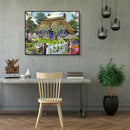 Painting By Numbers Kit DIY Garden House Canvas Oil Art Picture Home Decor