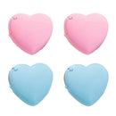 4 Pcs Heart-Shaped Tape Dispenser Plastic Portable Colorful Roll Tape Organ Y6T3