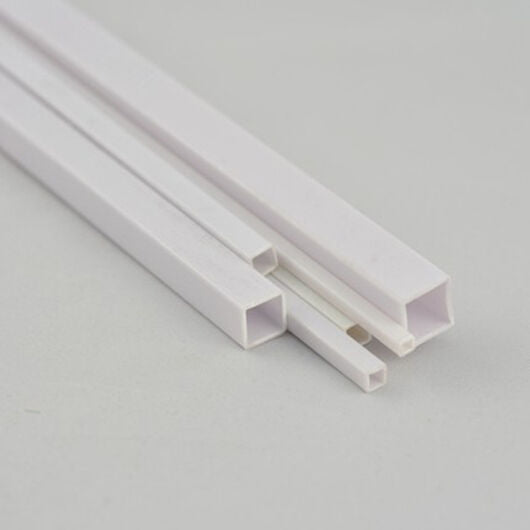 7pcs Styrene ABS Square Tube 500mm 2/3/4/5/6/8/10mm in Diameter