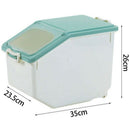 10KG/22Lb Rice Storage Container Airtight Food Container with Sealed Cereal B2K7